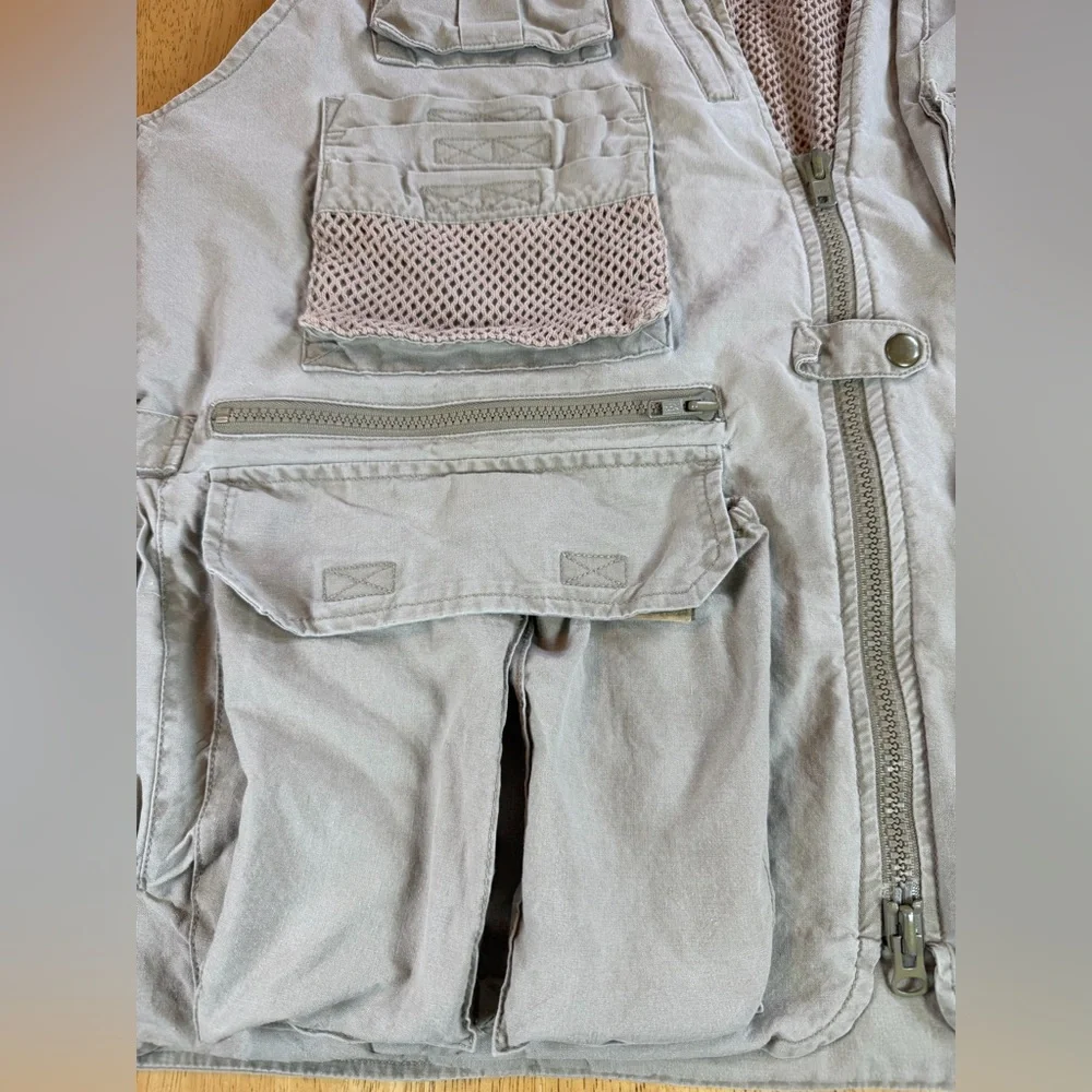 Vintage Banana Republic Safari & Travel Co. Hunting Fishing Khaki Vest Size XL